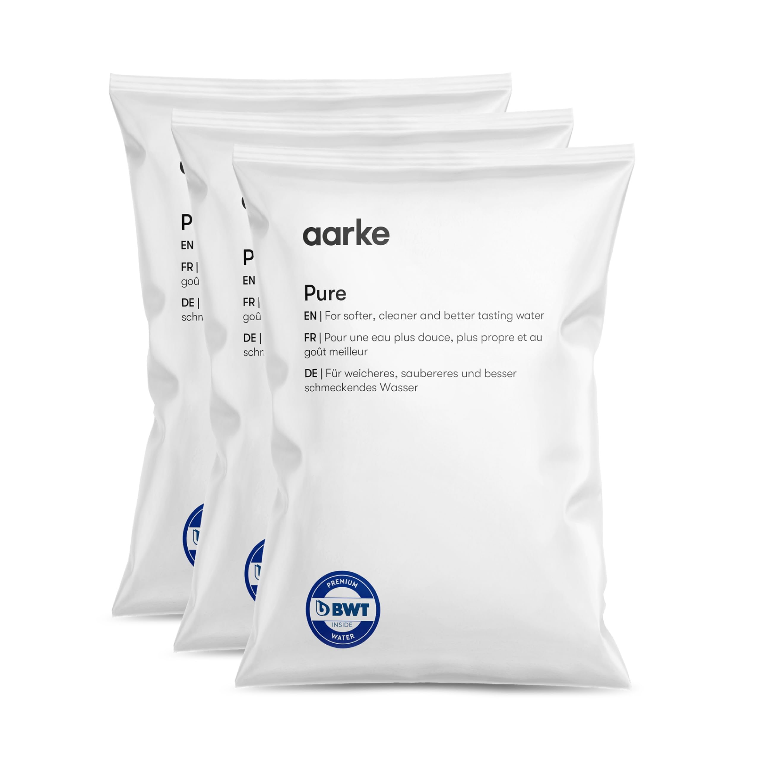 Aarke Pure Filter Refill Granules - Reduces Heavy Metals for Clean Water, Eco-Friendly, 8-Week Performance, Compatible With Purifier Pitchers (3 Pack)