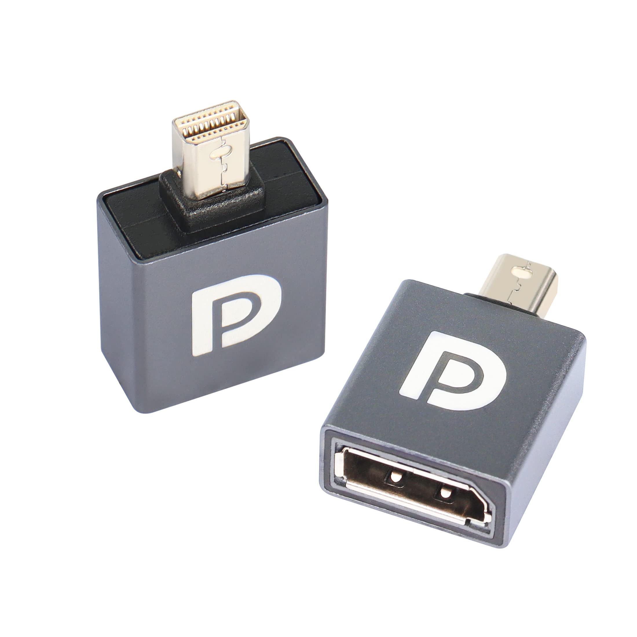 YACSEJAO Mini DisplayPort to DisplayPort Adapter 8K@60Hz Mini DP to DP Extension Converter Adapter-Thunderbolt and Thunderbolt 2 Port Compatible（2Pack）