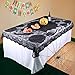 PartyTalk Spider Web Lace Tablecloth Rectangular 80 x 60 Inch Black Halloween Tablecloth Ghost Bat Pumpkin Gothic Halloween Party Home Decorations