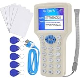 LEXI ID IC HID Card Copier, NFC Reader, 125KHz 13.56MHz 10 Frequency RFID Access Writer/Reader/Duplicator, Key fob Cards Programmer, UID Decoder with USB