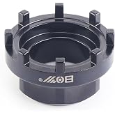 Bike Crank Puller and Bottom Bracket Chainring Lockring Removal Tool Compatible with Shimano Octalink, ISIS Drive, Bosch Gen 3 and 4, Brose 8 Notch 43.5mm OD, Square Taper and Spline Crank Arm