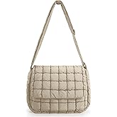 BAGSMART Lightweight Crossbody Bags for Women, Quilted Puffer Shoulder HandBags with Adjustable Strap for Travel