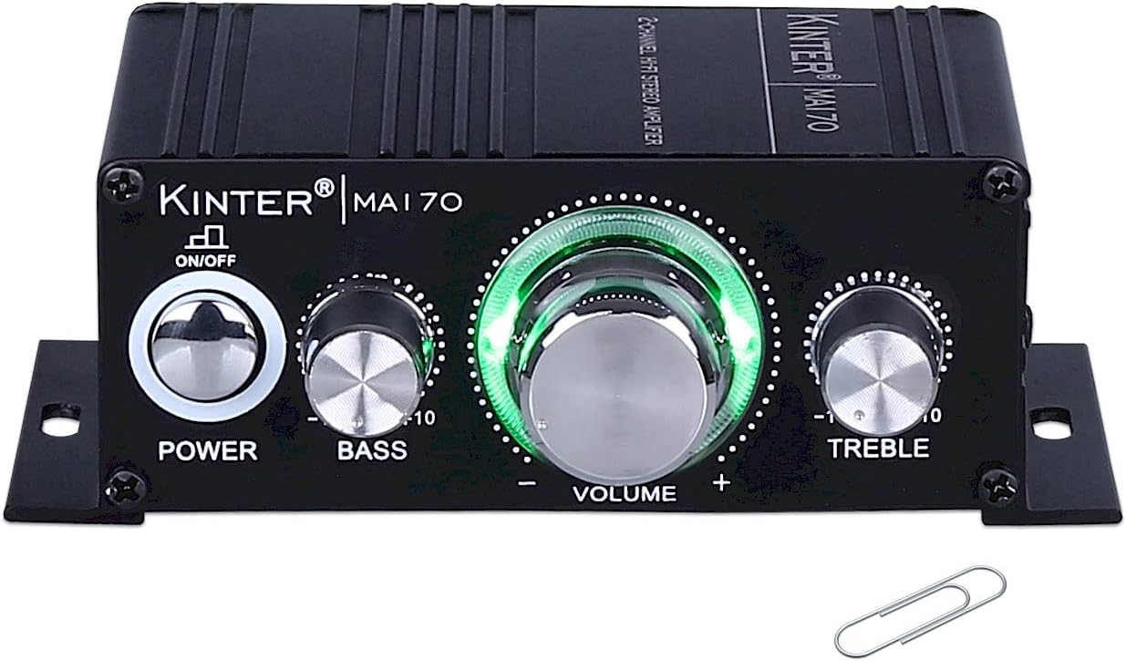 Kinter MA170 12V 2 Channel Mini Digital Audio Power Amplifier for Car