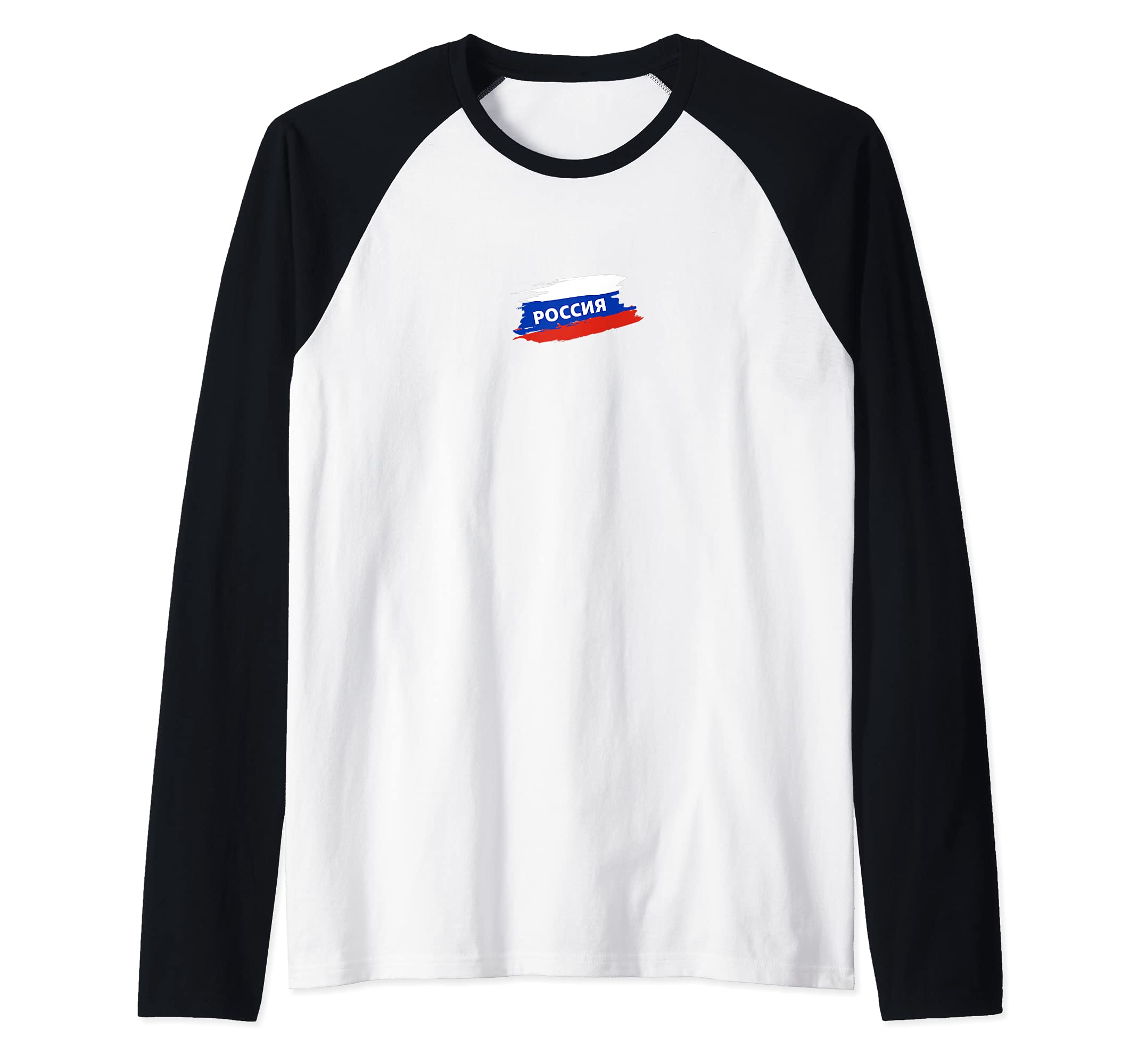 Flag Russia Raglan Baseball Tee