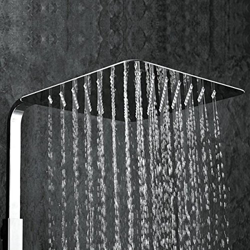 Chuveiro Ducha Quadrada Square Slim Inox 20x20 - Premierdecor