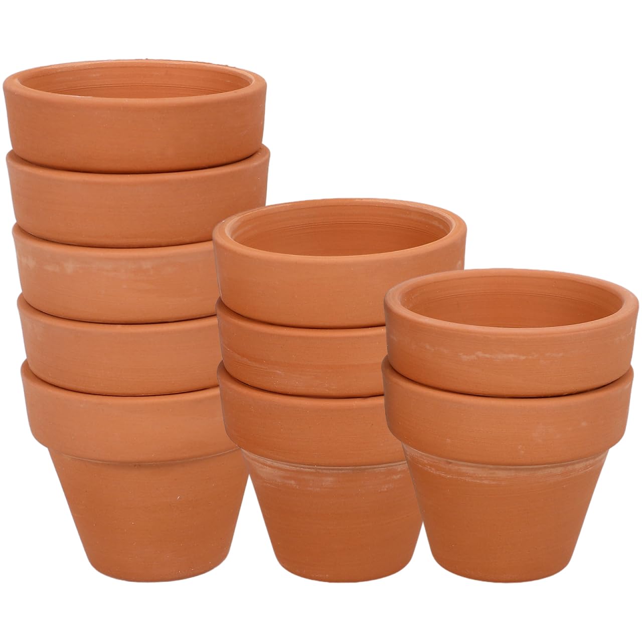 YARNOW 10pcs Small Mini Terracotta Pot Clay Ceramic Succulent Flower Pots for Cactus Plants for Indoor Outdoor Gardening and Wedding Decor
