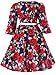 Bonny Billy Little Girls Dresses for Baby Casual Outfits with Belt 3-4 Years Floral Red