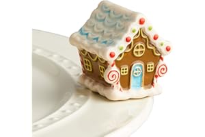 NF NORA FLEMING Nora Fleming Candyland Lane (Gingerbread House) - Hand-Painted Ceramic Christmas Decor - Winter Minis for The Home and Office