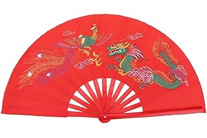 Chinese Kung Fu Tai Chi Fan Bamboo Folding Art Martial Fan, Right Hand Strength Training