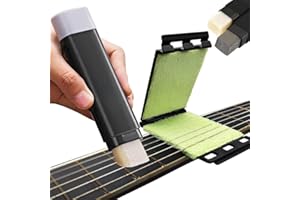 JVUOUXY Guitar Cleaner Kit Dual Head String Derusting Brush Pen Maintenance Care for Guitar Cleaning Fretboard Cloth Tool for Guitar/Bass/Mandolin/Ukulele