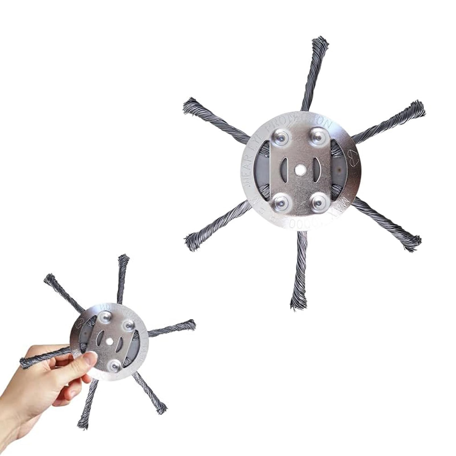 Photo 1 of 2025 New 6 Inches Steel Wire Grass Trimmer Head,Universal Steel Wire Weed Trimmer Head for Electric Battery Powered Cordless String Trimmer (1, 6 Blades)