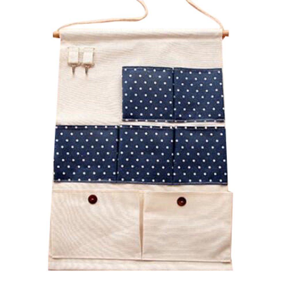 Nursery Linen Cotton Hanging Pocket Bag Meedot Wardrobe Door Wall