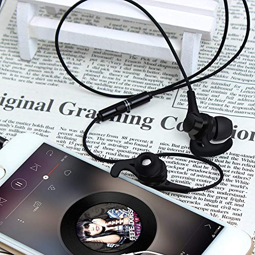 Earphones, BYZ Wired Earbuds with Mic Volume Control,Sweatproof Stereo Bass Noise Cancelling Headphones for Running