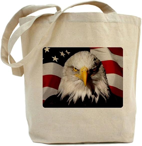 Tote Bag Eagle on American Flag Everything Else
