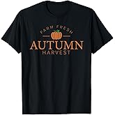 Farm Fresh Autumn Harvest Cute Pumpkin Patch Fall Design T-Shirt
