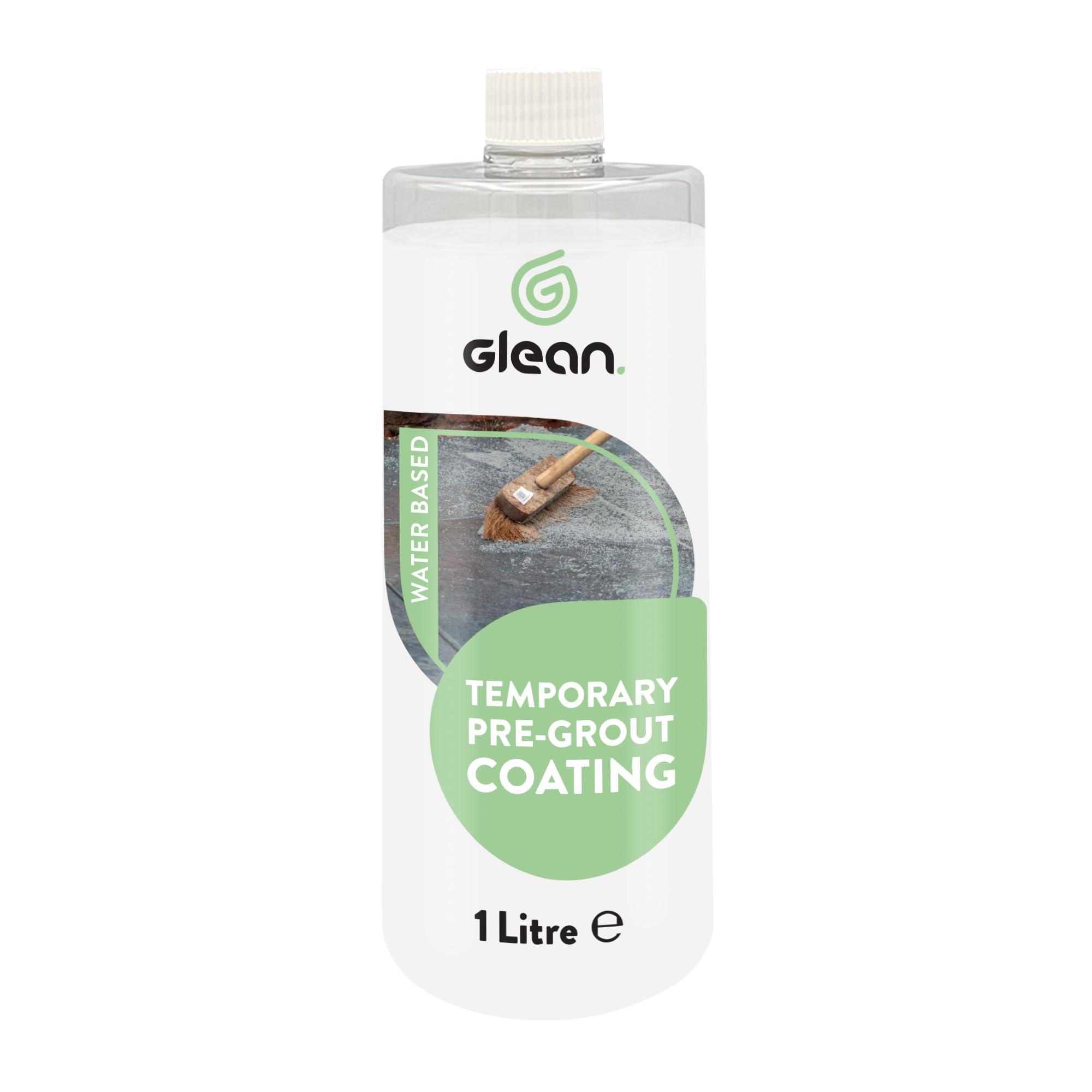 GLEAN Temporary Pre-Grout Coating | 1L | Water-Based Tile Barrier | Prevents Stains, Grout Haze & Cement Residue | Porcelain, Ceramic, Textured Tiles | Indoor Outdoor Tile Protect Solution