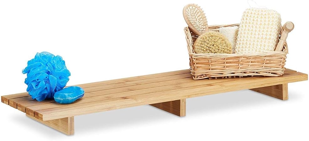 Relaxdays Badewannenablage Bambus Einteiliges Wannenbrett Hxbxt 6 X 70 X 22 Cm Moderne Ablage F Badezimmer Natur Amazon De Kuche Haushalt