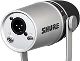Shure MV7 USB/XLR Podcast Microphone Silver with Headphone Output view 8