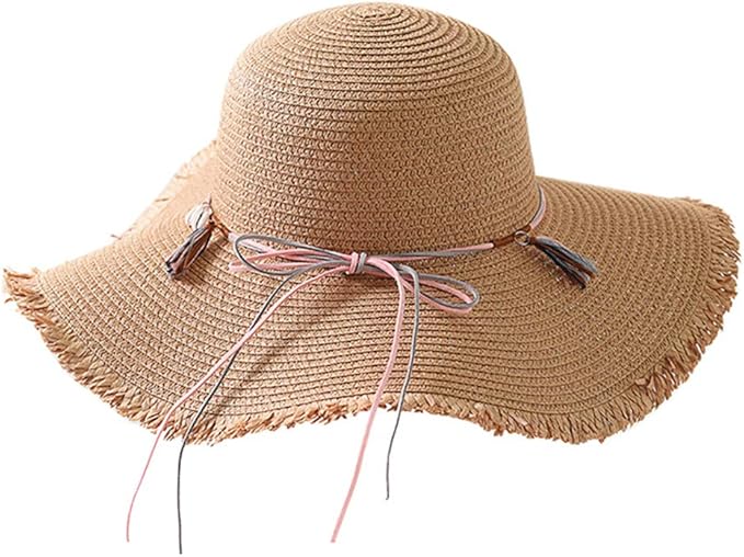 Amazon Ilishop 麦わら帽子 レディース つば広 日除け 帽子 Uvカット おしゃれ 草編み ビーチ 夏 コーヒーb ハット 通販