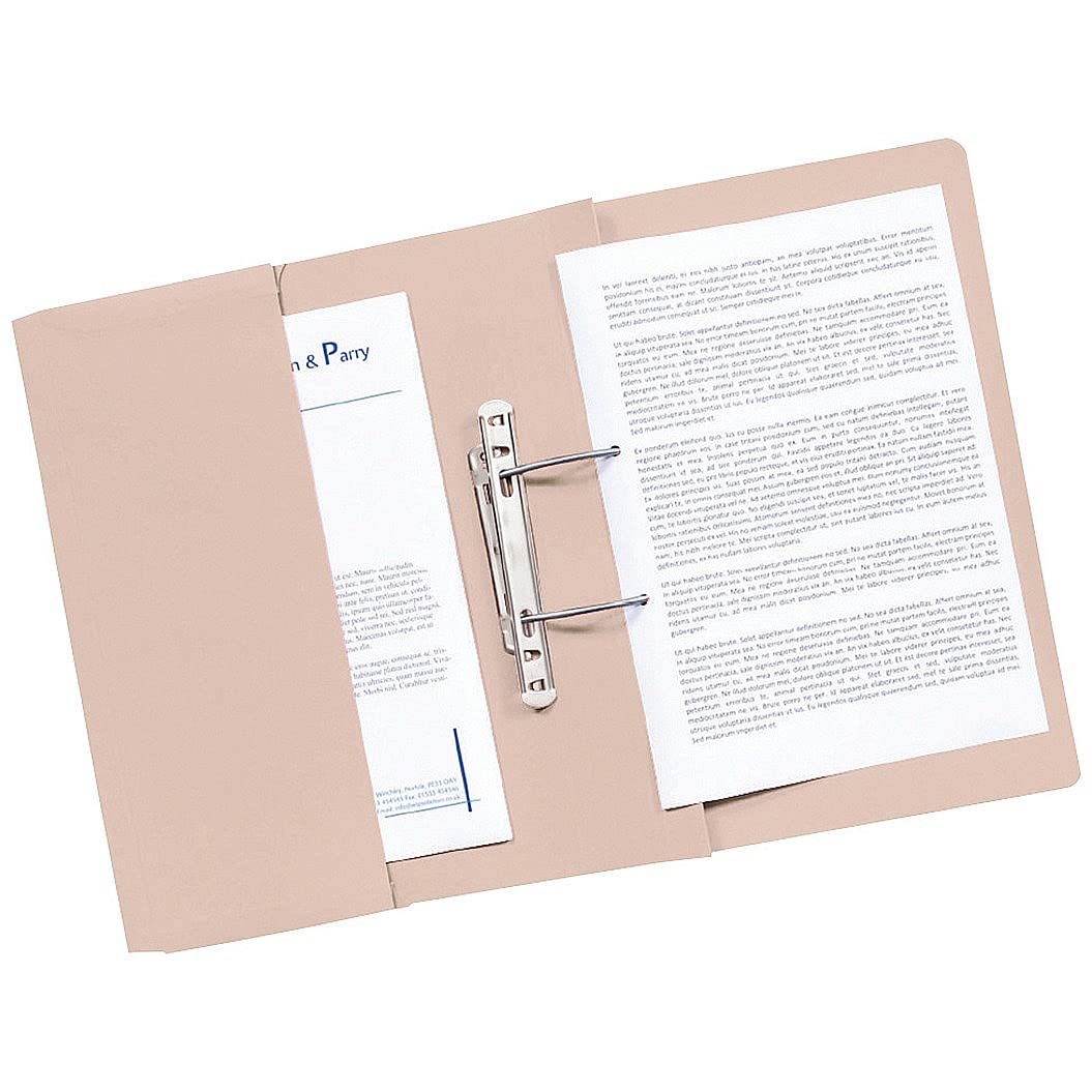 Q-Connect Transfer Pocket File 38mm Capacity Foolscap Buff (Pack of 25) KF26095