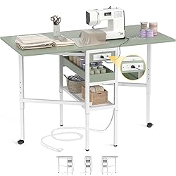 Besiost Folding Sewing Cutting Table with Charging