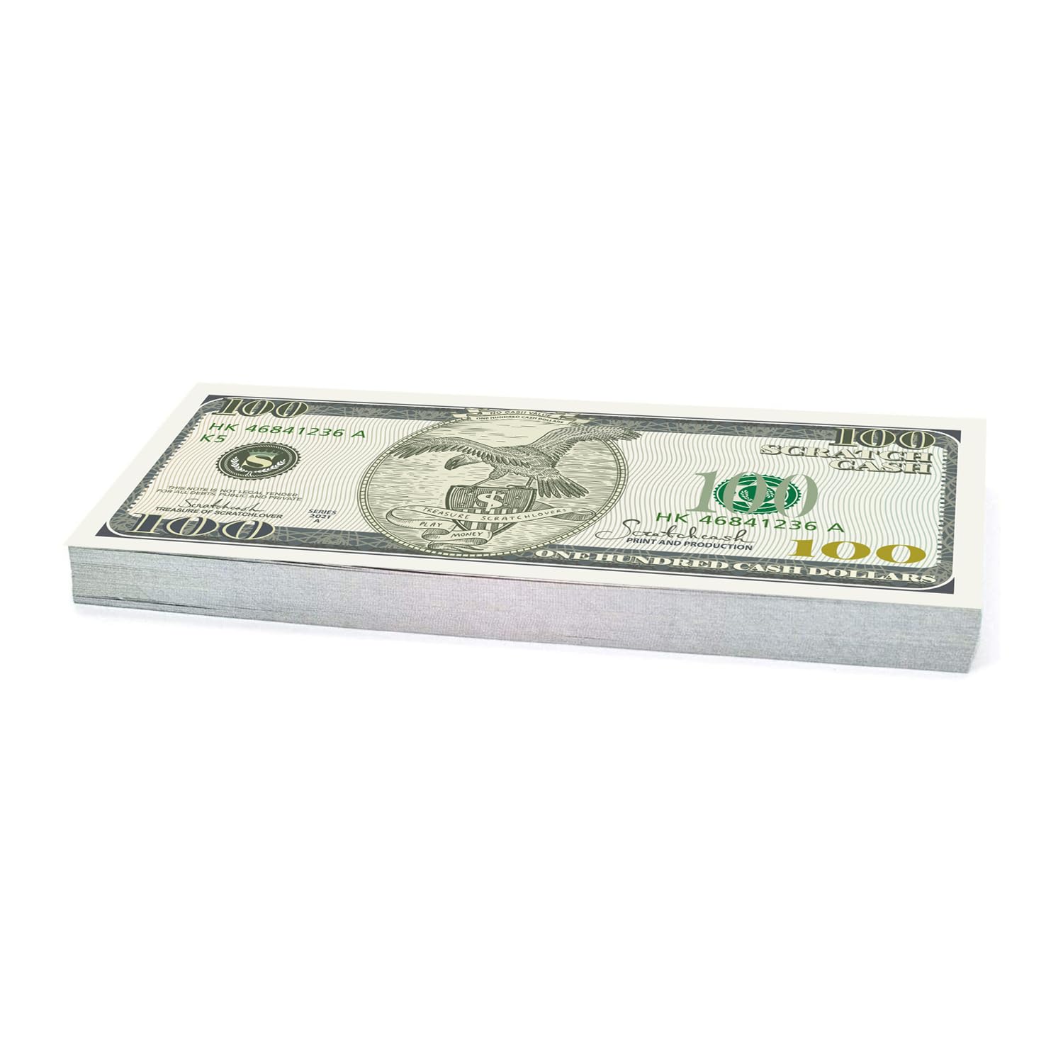 Scratch 100 x $ 100 Dollars for Play (Real Size) Dollars for Speling (Werkelijke Grootte)