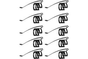 10pcs Hand Flashlights Pocket Clips, Black Manganese Steel Flashlight Pocket Clips Replacement for Streamlight Stylus Pro & M