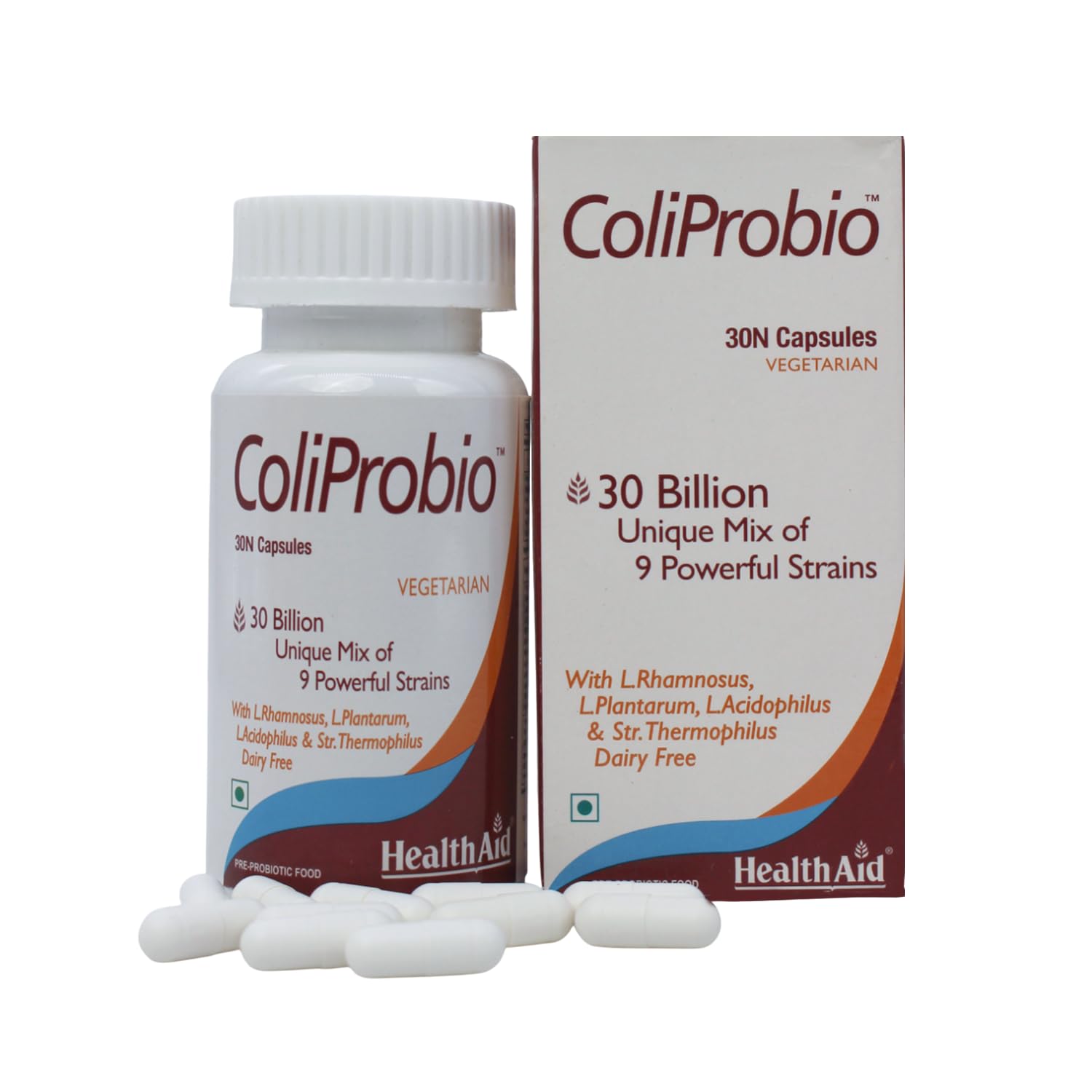 HealthAid ColiProbio 30 Billion Vegetarian Capsules, Pack of 30 Capsules