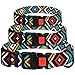 Nylon Dog Collar Aztec Geometric Pattern Ethnic Teal 12-16 inch