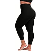 Sunzel Plus Size Leggings for Women - High Waisted Tummy Control Recycled Fabric Compression Workout Yoga Pants 1X 2X 3X 4X