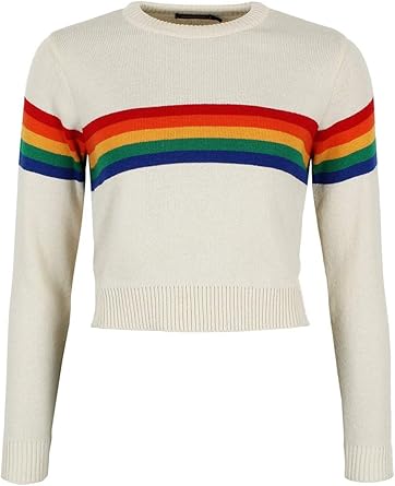 rainbow cropped sweater