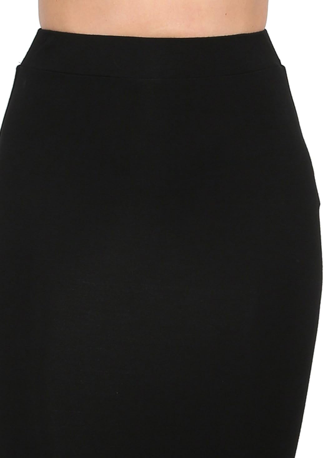 MakeMeChic Women's Solid Basic Below Knee Stretchy Pencil Skirt at  Women’s Clothing store