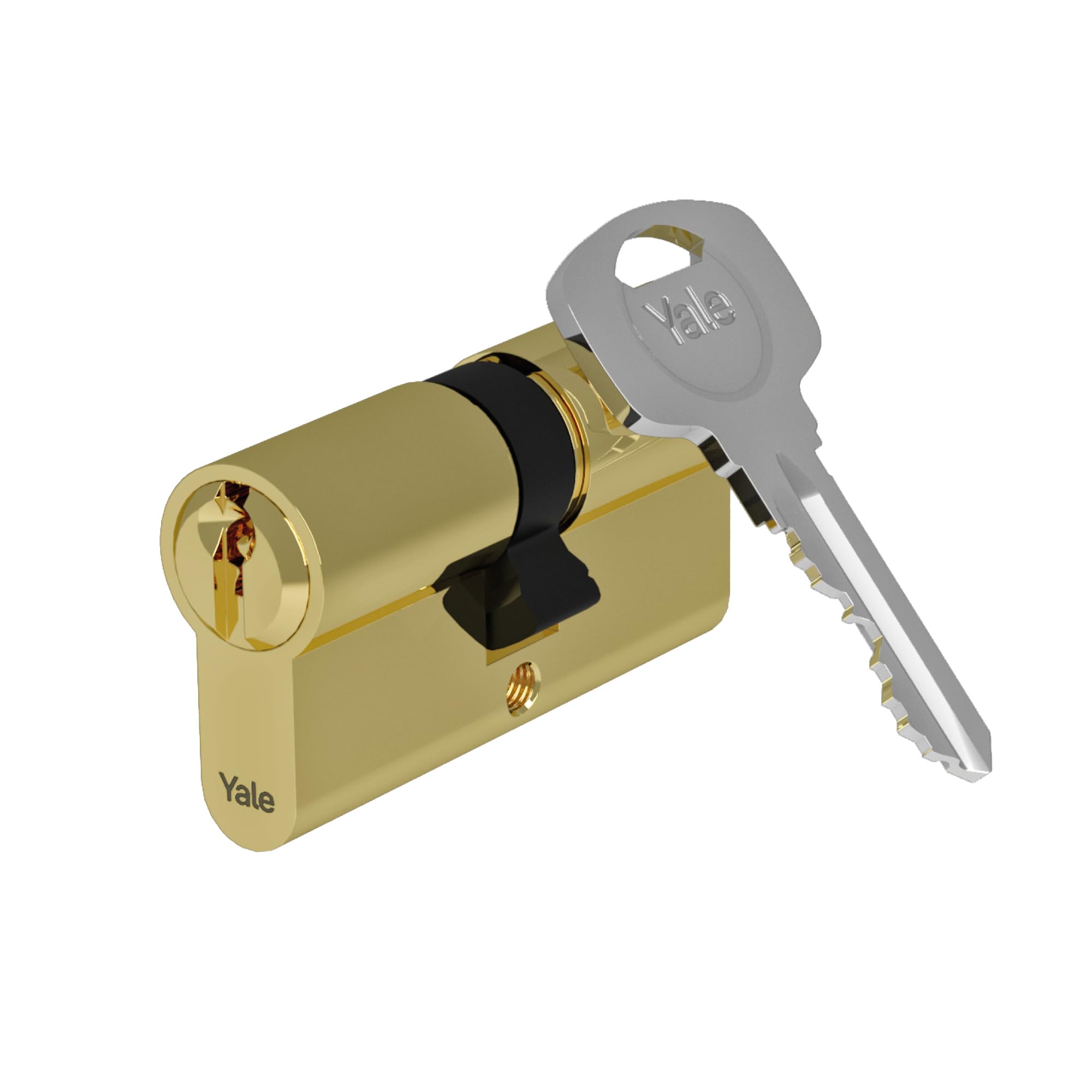 Yale 10-0552-3035-00-0211 500 Plus-Serie Euro-Profilzylinder – Doppelt – 30/35 – Messing poliert Profile Cylinder, Polished Brass