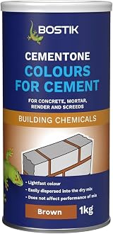 Bostik Colours for Cement Russet Brown 1kg for Concrete Mortar Render Screeds
