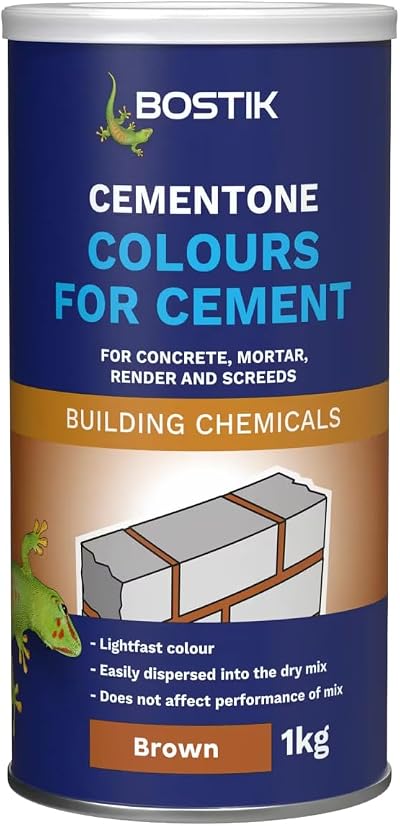 Bostik Colours for Cement Russet Brown 1kg for Concrete Mortar Render Screeds