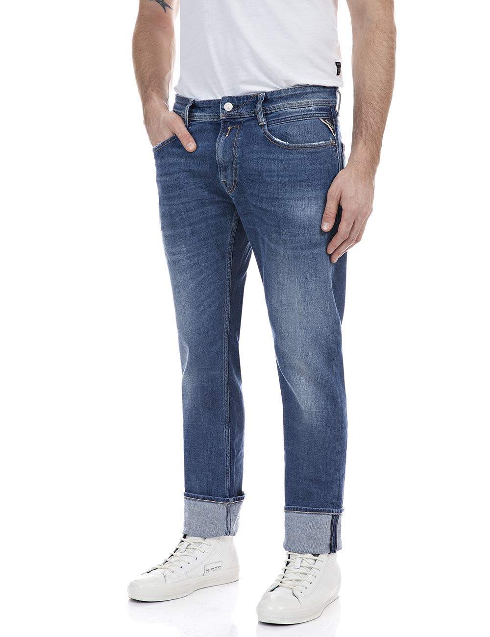 Replay Men's Rocco Comfort Jeans, Blue