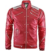 EA Emerald Apparel Bea-It Jacket, Red Song Bea-It Red Faux Leather Jacket, Zipper Jacket