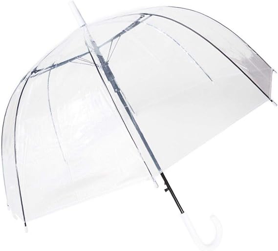 Automatic Clear Umbrella Bell Shape Wedding Party Rain Protection