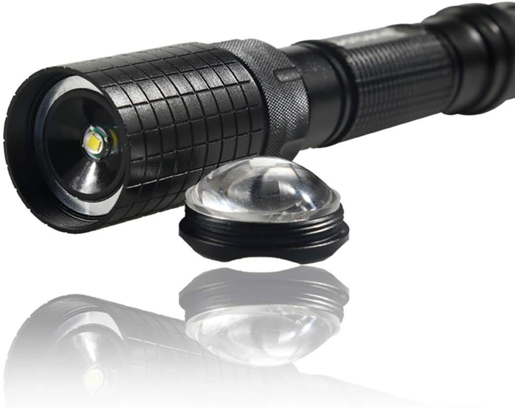 2 Sets 4000 Lumens 5 Modes LED Flashlight and Battery & Charger USA, High Lumens Flashlights, Flashlight Rechargeable - - 
