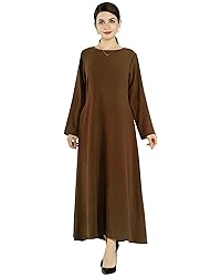 Zofocy Solid Color Women Abaya Modest Muslim Prayer