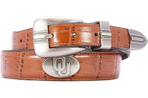 ZEP-PRO Zeppelin Products Inc. NCAA Oklahoma Sooners Tip Leather Concho Belt