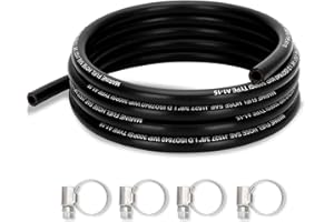 FANCAT 3/8" Marine Fuel Line Hose - 12 FT SAE J1527 Type A1-15 Rubber Fuel Line for Boats, Outboards & Marine Engines