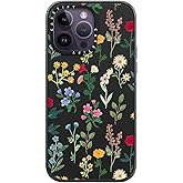 CASETiFY Impact iPhone 14 Pro Max Case [4X Military Grade Drop Tested / 8.2ft Drop Protection/Compatible with Magsafe] - Spring Botanicals 2 - Matte Black