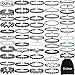 Outee Choker Sets, 55 Pcs Black Choker Necklace Set Lace Choker Stretch Tattoo Choker Velvet Set Tattoo Necklaces Lace Choker Tattoo Necklaces for Womens Girls