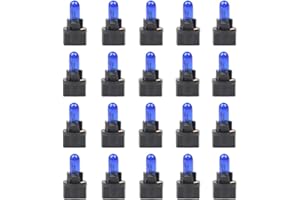 Zpana Car Halogen Instrument Cluster Bulbs Kits, 20PCS T5 17 57 86 Vehicle Dash Panel Lamp With Twist Lock Socket, 12V Automotive Interior Replacement Dashboard Light, Universal Fit (Blue)