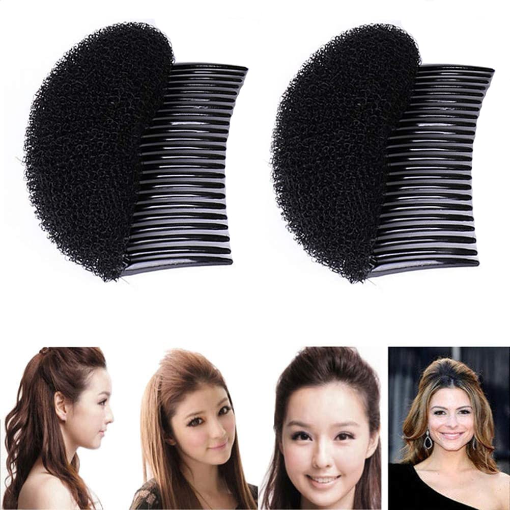 Pack of 2 Women Lady Girl Hair Styling Clip Stick Bun Maker Braid Tool Hair Accessories Charming Bump It Up Volume Inserts Do Beehive Hair Styler Hair Comb DIY Hair Beauty Tool