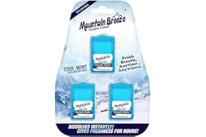 Mountain Breeze Oral Hygiene Mouth Freshener Sugar Free Cool Mint Flavoured Breath Strips (24 Strips each Cassatte)-Pack of 1