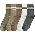 MeganJDesigns Mens Athletic Cotton Socks Five Pack Ankle Sock