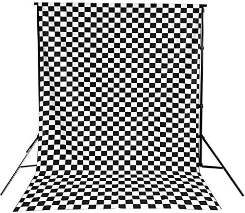 lovemyfabric Cotton 2 Inch Checkerboard Print Curtain Panel/Stage Backdrop/Photography Backdrop/Photo Studio Background (1, 56"X36" Inch)
