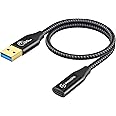 PHIXERO [10Gbps] USB C Female to USB Male Adapter 3.1 Gen 2 (1 Ft), 3A Fast Charging USB A to USB C Adapter with 10Gbps Data Transfer and Charging for Laptop, PC, Flash Disk, Quest Link, Charger